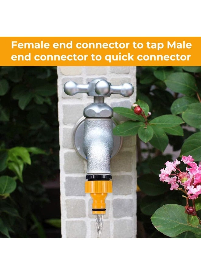 WEHAND 3PCS Hose Pipe Fitting Quick Water Connector Adaptor – Universal Garden & Lawn Tap Connector Kit for 1/2 inch & 3/4 inch Hoses – Durable ABS with Rubber Seal – Easy Installation for Irrigation, Car Wash & Home Use - Image 3