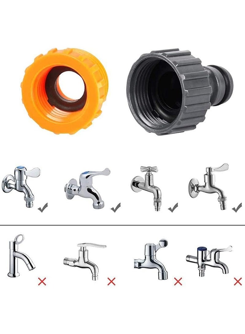 WEHAND 3PCS Hose Pipe Fitting Quick Water Connector Adaptor – Universal Garden & Lawn Tap Connector Kit for 1/2 inch & 3/4 inch Hoses – Durable ABS with Rubber Seal – Easy Installation for Irrigation, Car Wash & Home Use - Image 4
