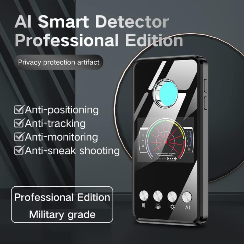 كاشف إشارة RF للاستخدام في الحمامات المنزلية والفنادق والمكاتب، هيكل من سبائك الألومنيوم، لون أسود، نظام تحديد المواقع العالمي للمسح التلقائي والكشف عن جهاز الاستماع اللاسلكي - Image 3