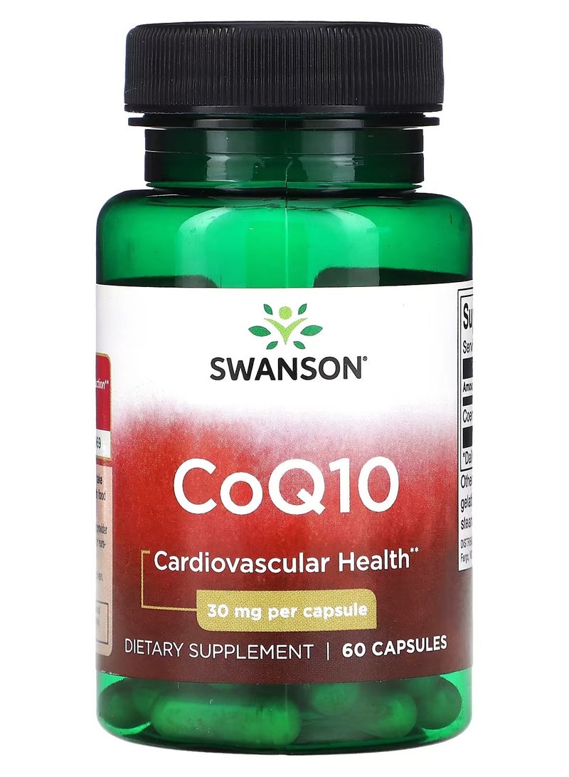 سوانسون Swanson, الإنزيم المساعد Q10، 30 ملجم، 60 كبسولة