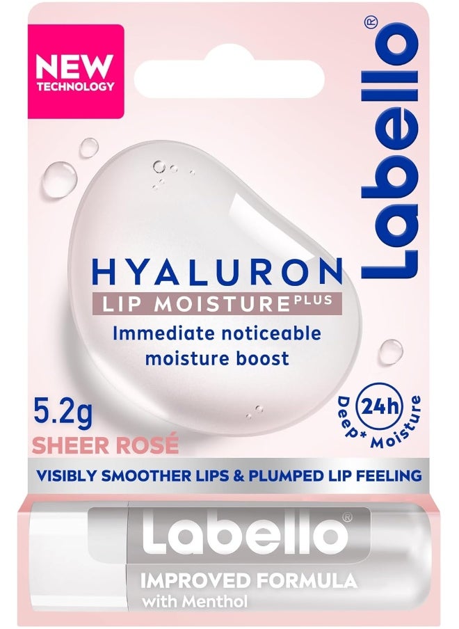 Labello - Labello Lip Balm, Hyaluron Lip Moisture Plus, Sheer Rosé, 5.2g - Image 1