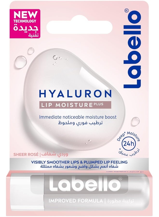 Labello - Labello Lip Balm, Hyaluron Lip Moisture Plus, Sheer Rosé, 5.2g - Image 1
