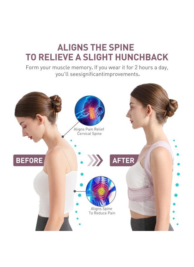 youngevity Posture Corrector For Women, Adjustable Back Brace For Posture, Back Posture Corrector Providing Pain Relief From Lumbar, Neck, Shoulder, And Clavicle, Back (S/M Upper Waist 25-36 Inch)  - Image 3