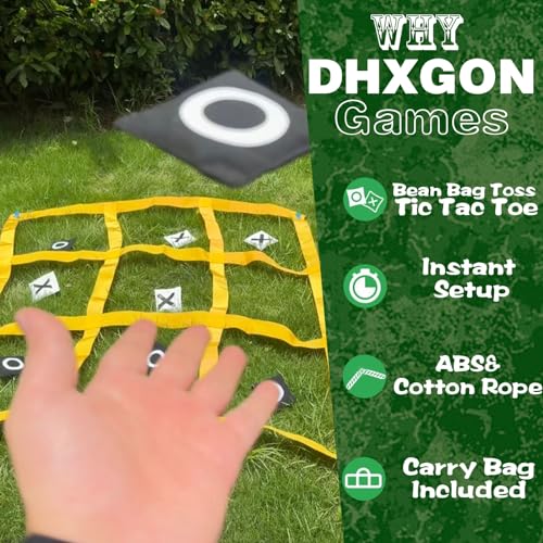 DHXGON Giant Tic Tac Toe Strap Game Outdoor 4FT x 4FT Portable Tic Tac Toe Bean Bag Toss with 10pcs Bean Bag Large Outdoor Lawn Yard Backyard Carnival Field Day Jumbo Yard Games for Family - Image 5