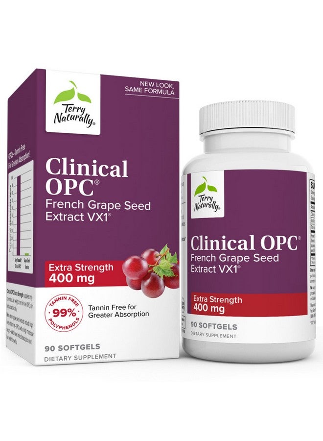Terry Naturally Clinical OPC Extra Strength - 90 Softgels - French Grape Seed Extract Supplement - Supports Immune Health, Antioxidant - Non-GMO, Gluten Free - 90 Servings - Image 1