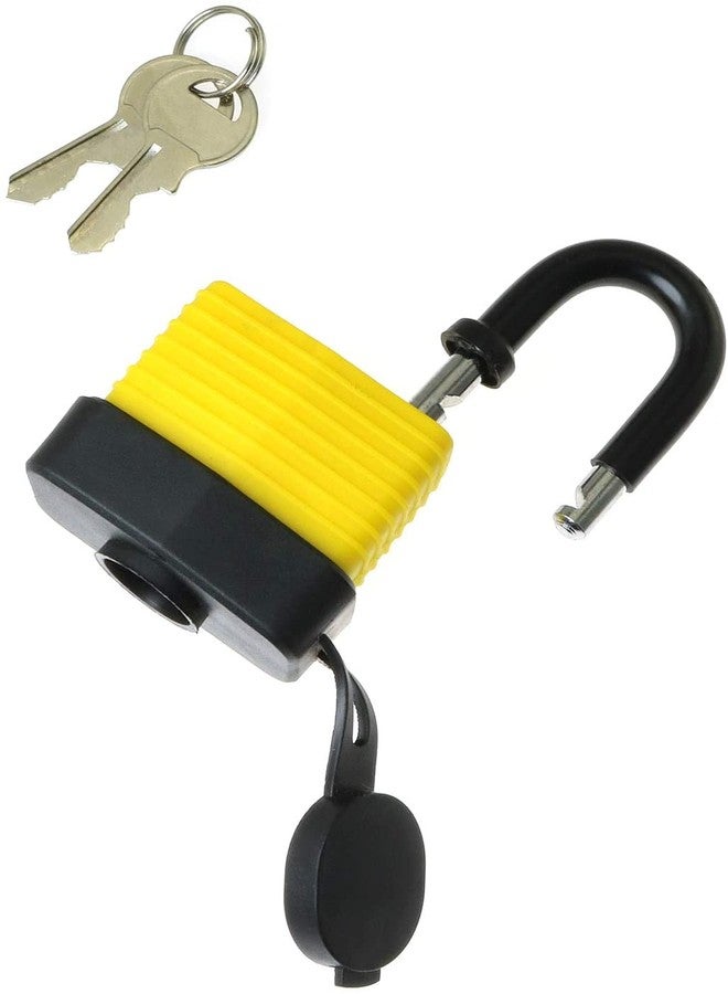 Longdex 40mm Waterproof Padlock Weather Resistant Covered Laminated Steel Pad Lock with 2PCS Keys for Meter Box, Home, Garden Shed, Outdoor, Garage - Image 3