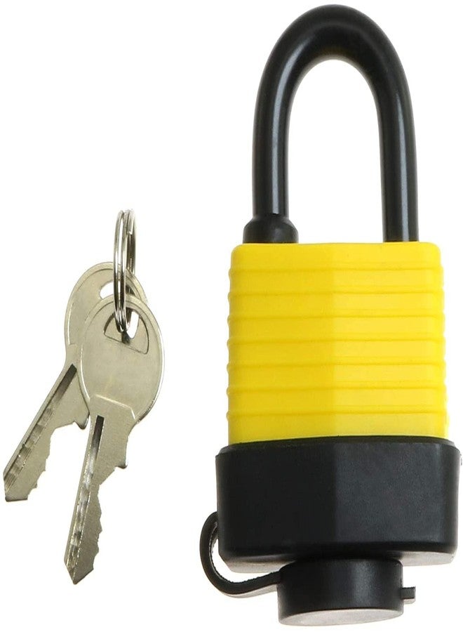 Longdex 40mm Waterproof Padlock Weather Resistant Covered Laminated Steel Pad Lock with 2PCS Keys for Meter Box, Home, Garden Shed, Outdoor, Garage - Image 1