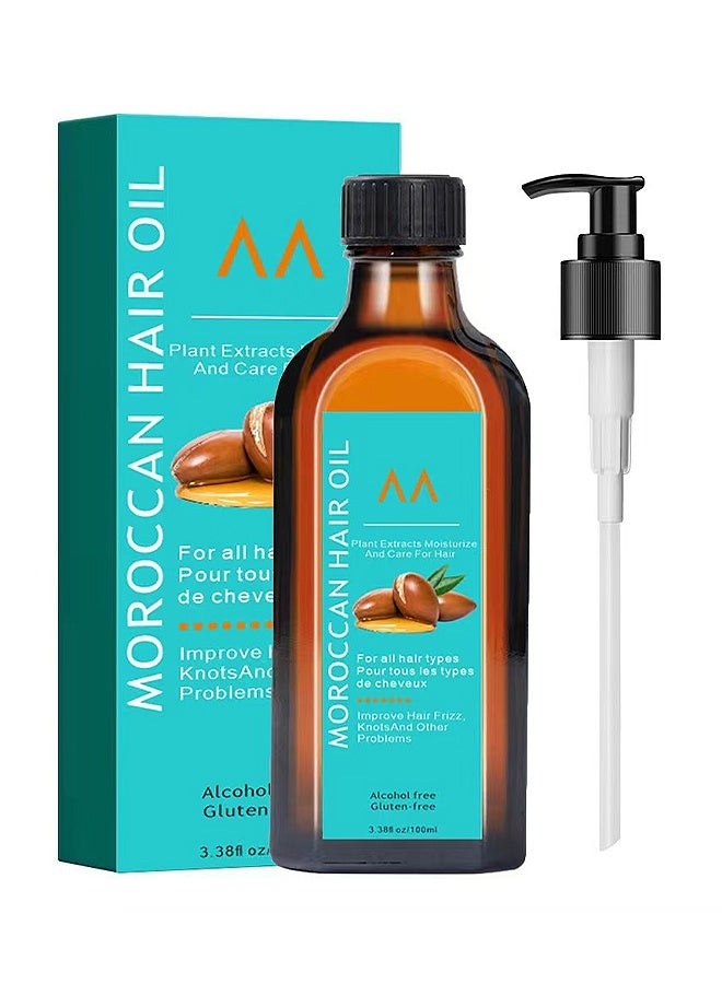 Moroccan Oil Treatment Moroccan Hair Oil, Original Argan Oil Serum, Nourish Frizzy Hair, Smooth And Shiny Hair Conditioner, For All Hair Types 100ML - Image 1