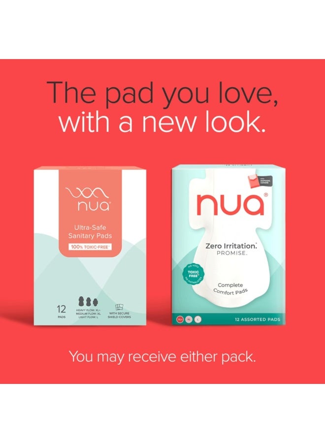 Nua Cotton Sanitary Pads for Women, Toxic-Free & Rash-Free, Unscented, Leakproof – Complete Comfort XL Pads (12 Pads) - Image 2