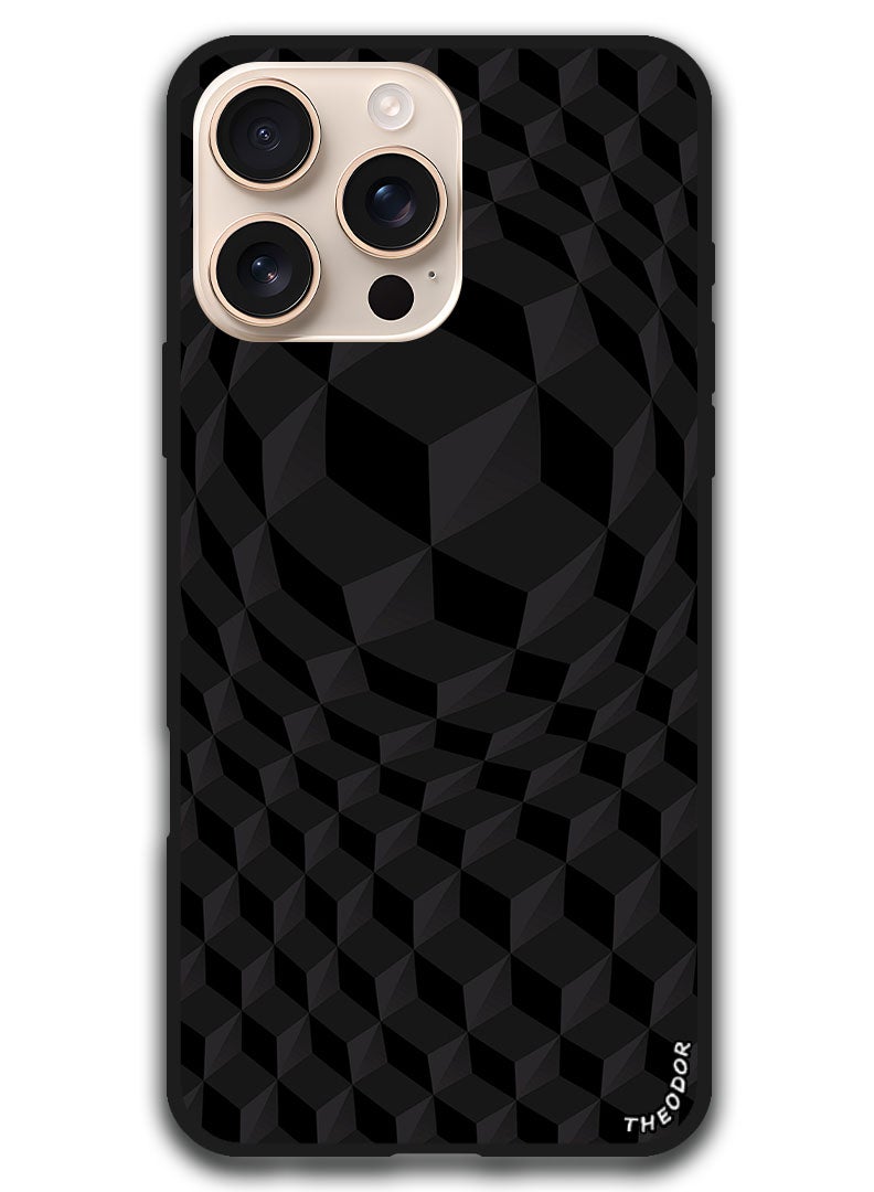 Theodor Protective Case Anti Scratch Shock Proof Bumper Cover For iPhone 16 Pro (6.3)-inch cubes_volume_black - Image 1