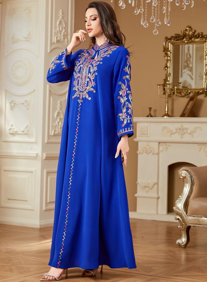Take Two Women Embroidered Notch Neck Jalabiya - Image 4