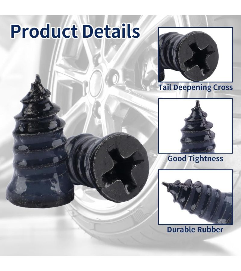 Tire Screw Repair Kit Spiral Tire Repair Studs Rubber Stud Set Self Tapping Puncture Repair Tool for Car Motorcycle Truck Tractor - Image 5
