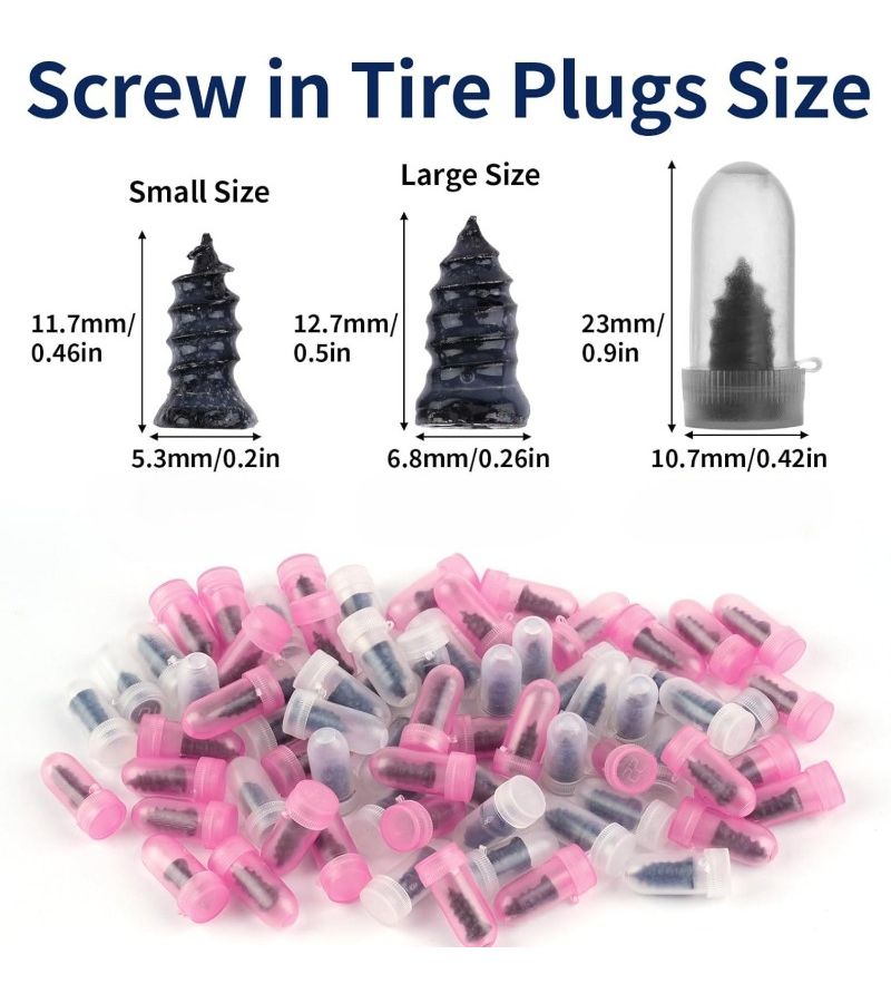 Tire Screw Repair Kit Spiral Tire Repair Studs Rubber Stud Set Self Tapping Puncture Repair Tool for Car Motorcycle Truck Tractor - Image 2
