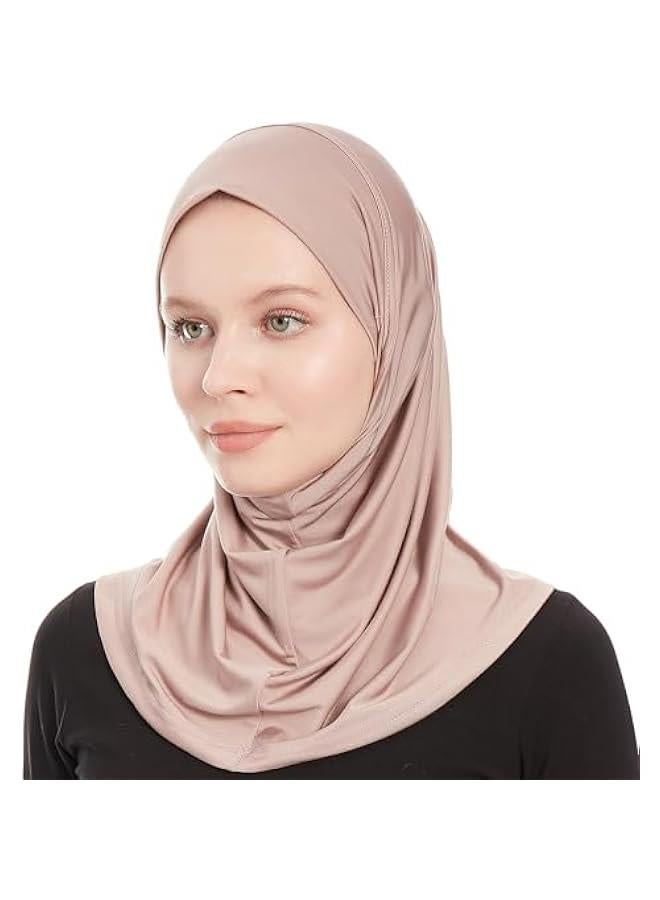 Arabest Women's Plain Jersey Instant Amira Hijab - Soft One-Piece Muslim Headscarf  - Image 1