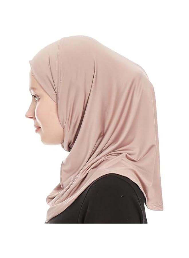 Arabest Women's Plain Jersey Instant Amira Hijab - Soft One-Piece Muslim Headscarf  - Image 3