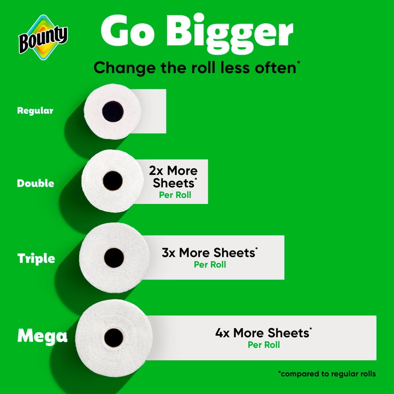 Bounty Select-A-Size Paper Towels, White, 2 Triple Rolls = 6 Regular Rolls - Image 4