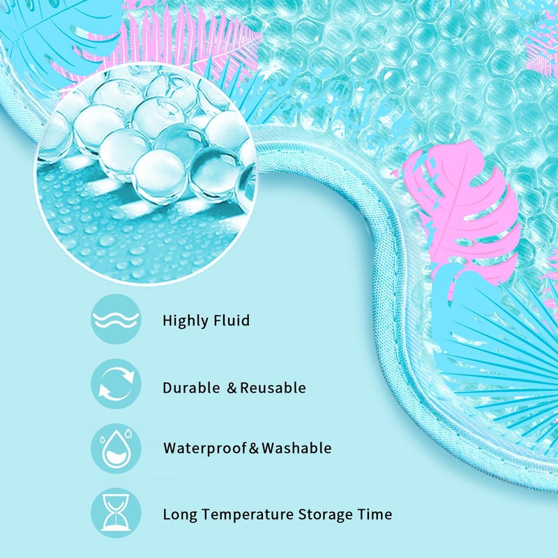 CONBELLA 2PCS Cooling Eye Mask Gel Eye Mask, Reusable Hot Cold Therapy cold eye mask for Post Surgery, Puffiness, Dark Circles, Eye Bags, Dry Eyes, Migraines with Soft Plush Backing (Heart+Snowflake) - Image 5