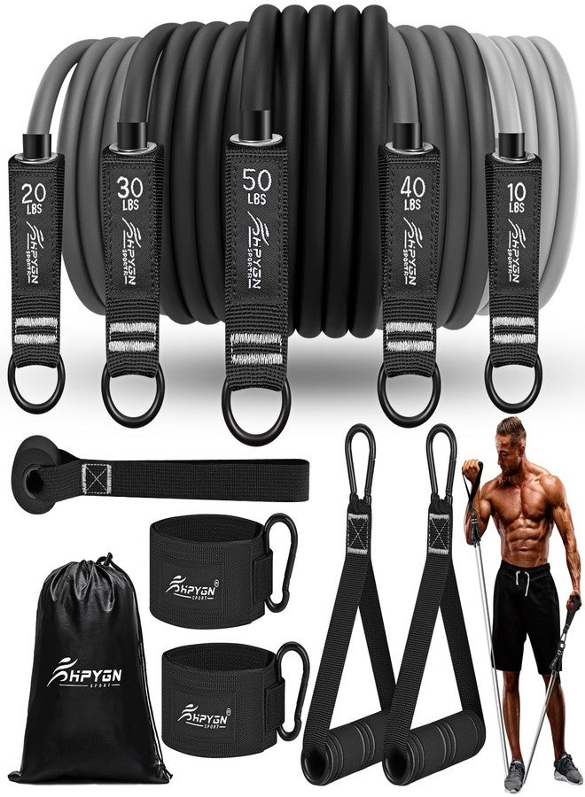HPYGN Resistance Bands for Men & Women, Fitness Workout Bands Up to 250 lbs Exercise Bands with Handles Door Anchor and Ankles for Resistance Training - Image 1