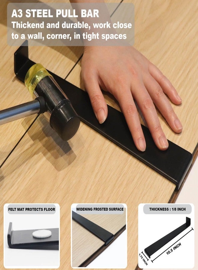 WHLLING Laminate/Vinyl Flooring Tools, WHLLING 43PC Laminate Wood Flooring Installation Kit- 40Pcs Floor Spacers, Heavy Duty Pull Bar and Rubber Mallet, Upgraded Tapping Block for Vinyl Plank Flooring - Image 3