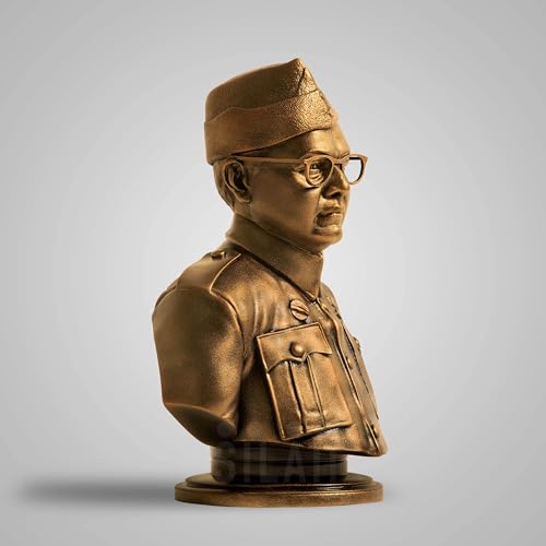 SILAII Netaji Subhas Chandra Bose Sculpture (Antique Bronze, 8 INCH) - Image 4