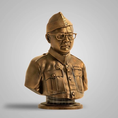 SILAII Netaji Subhas Chandra Bose Sculpture (Antique Bronze, 8 INCH) - Image 3
