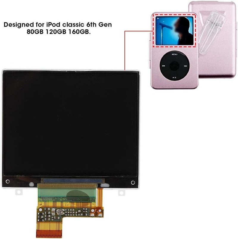 LCD Display Screen, Inner LCD Display LCD Screen LCD Module Replacement LCD Screen Repair Part for 6th Gen 80GB 120GB 160GB - Image 3