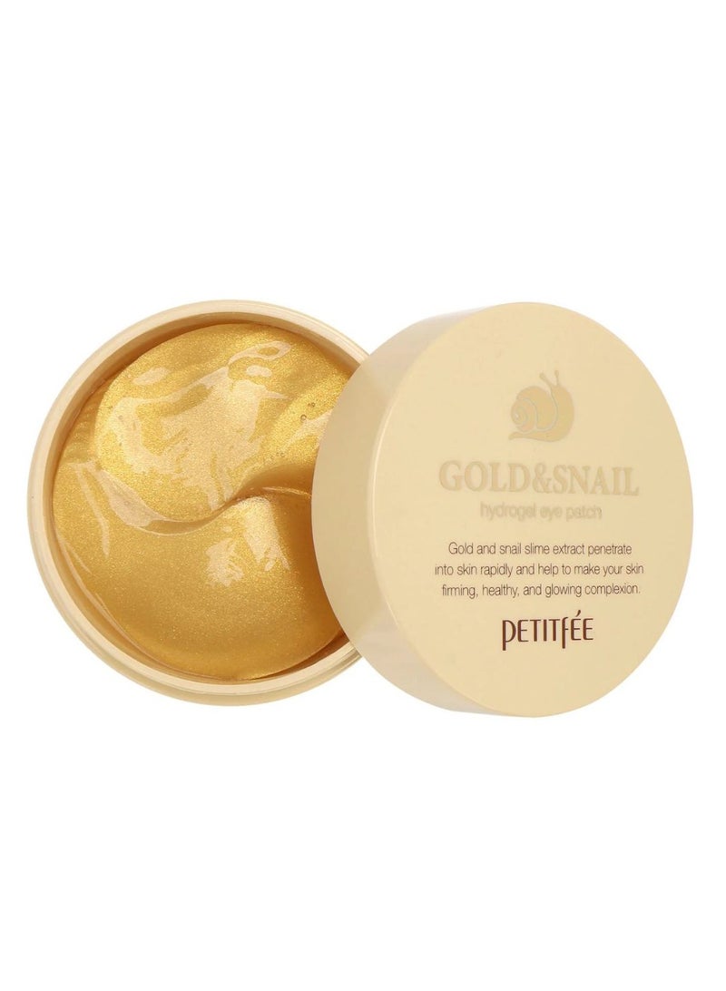 Petitfee Petitfée Gold and Snail Hydrogel Eye Patch to Reduce Dark Circles 60units - Image 1