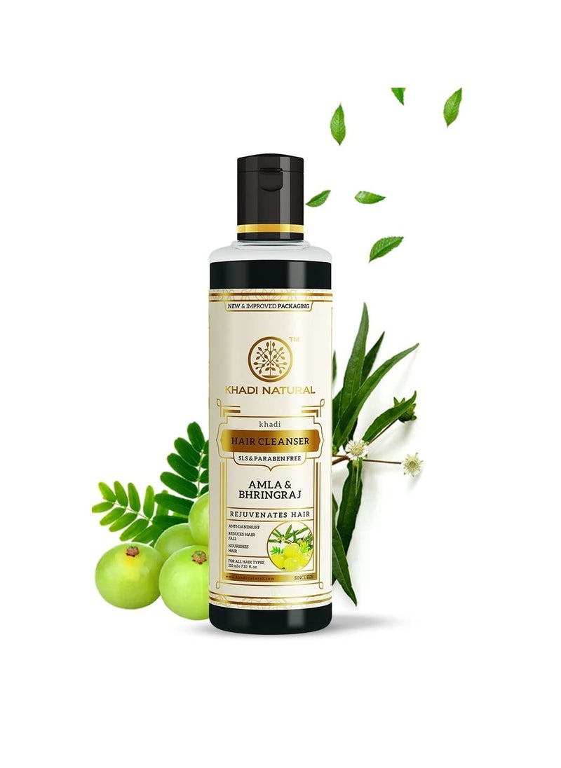 Khadi Natural Khadi Natural Amla  Bhringraj Shampoo Cleanser for Controlling Dandruff  Hair fall  - Image 1