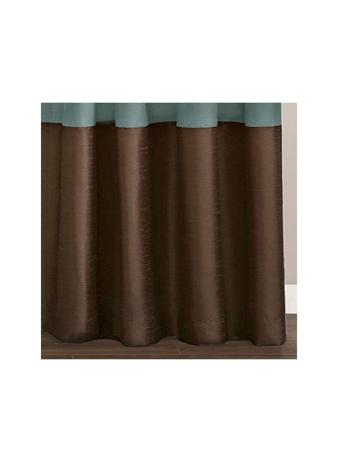The Bros White/Gray Prima Window Curtains Panel Set for Living, Dining Room, Bedroom (Pair), 54 x 84-inch, 54" W x 84" L, Blue & Chocolate - Image 4