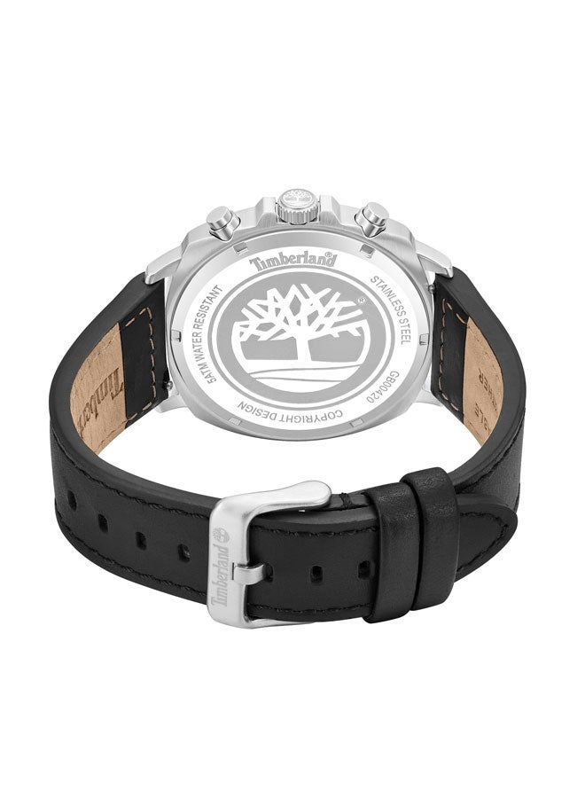 Timberland Men Williston-Small 43.5 mm Men's Multifunction Watch Green Dial  & Brown Leather Strap - Image 3
