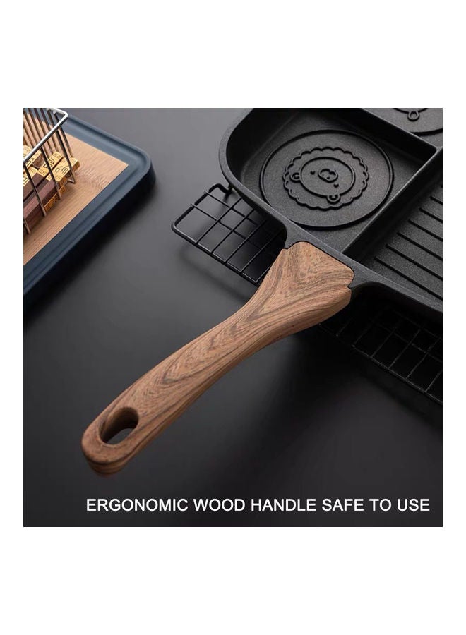 إسكدنيا مقلاة بان كيك مربعة الشكل أسود 30*28*5cm/11.8*11*2inسم - Image 3