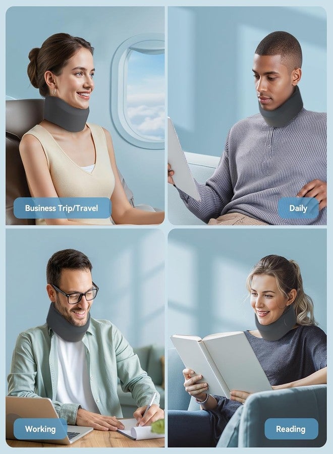 Dr Helix Grey Neck Support Belt - Adjustable Cervical Collar for Neck Pain Relief & Posture Support - Ideal for Neck Strain, Whiplash, and Post-Surgery Recovery - (Pack of - 1) - Image 3