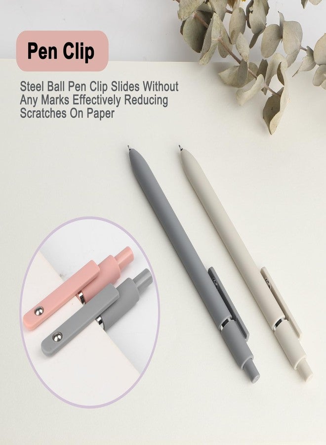 FIOVER 5pcs Gel Pens Quick Dry Ink Pens Fine Point Premium Retractable Rolling Ball Gel Pens Black Ink Smooth Writing for School Office Home - Image 4