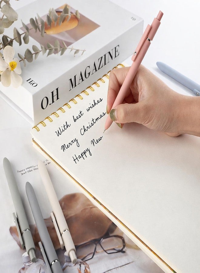 FIOVER 5pcs Gel Pens Quick Dry Ink Pens Fine Point Premium Retractable Rolling Ball Gel Pens Black Ink Smooth Writing for School Office Home - Image 3