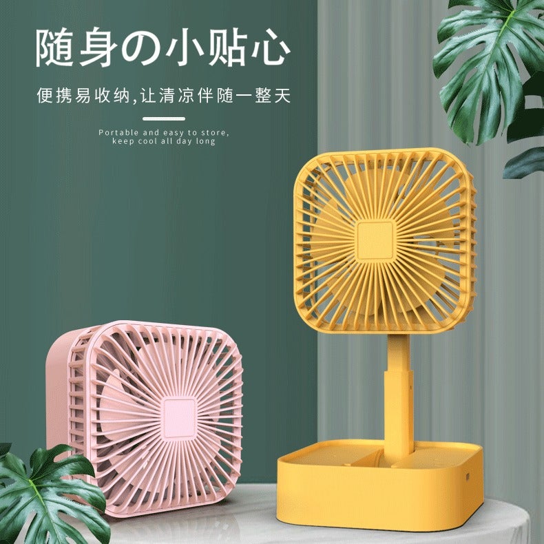 Desk Mini Folding Telescopic Usb Rechargeable Fan Portable Fan Manufacturer - Image 2