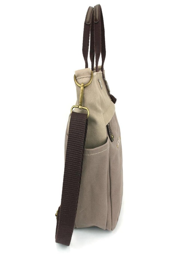 CHALA Multi Pocket Tote Shoulder Purse w/Detachable Crossbody Strap - dark gray - Image 4