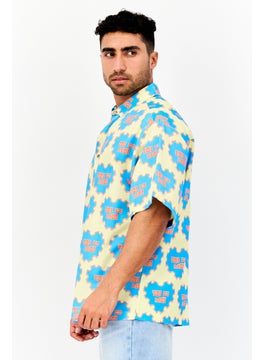 Asos Design Men Oversized Short Sleeves Allover Print Casual Shirt, Multicolor  - Image 3