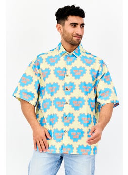 Asos Design Men Oversized Short Sleeves Allover Print Casual Shirt, Multicolor  - Image 1
