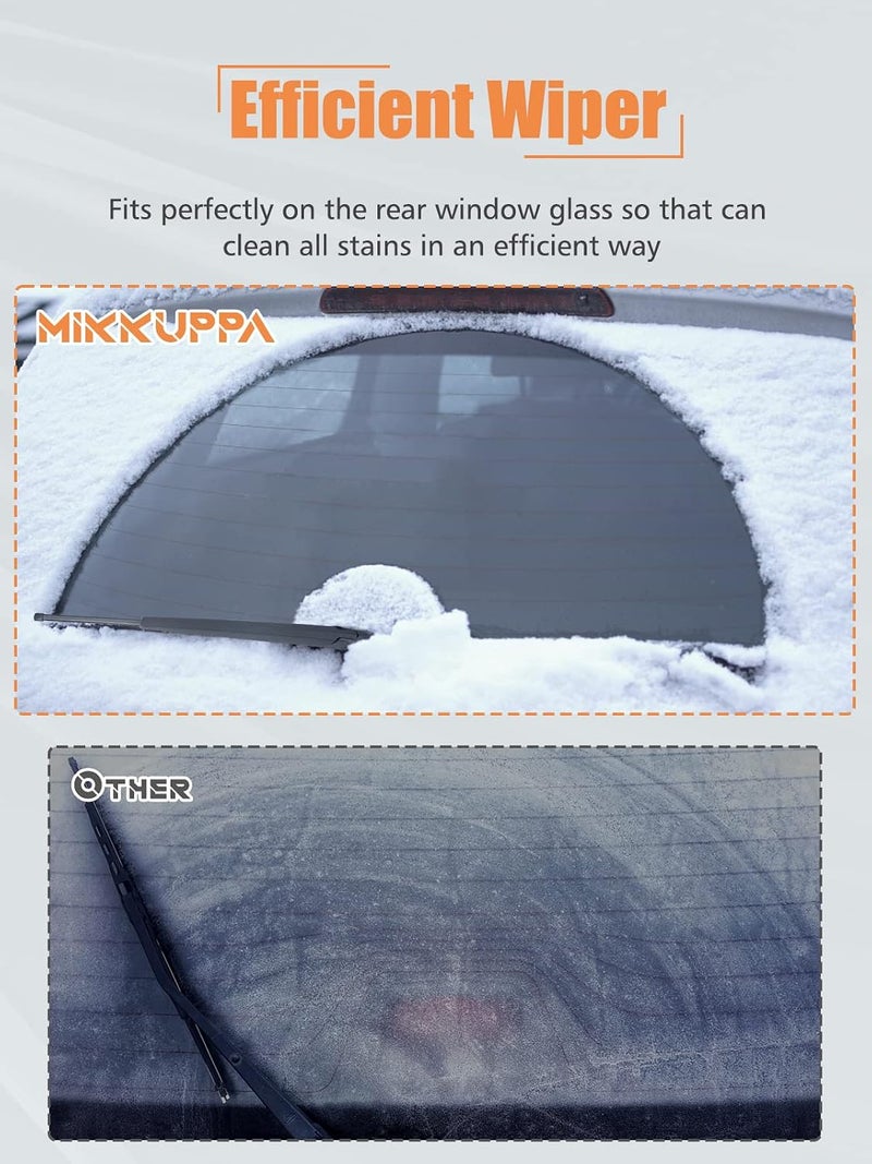 MIKKUPPA Rear Wiper Arm Blade - Replacement for X5 X5M E70 2007-2013 - Back Windshield Wiper Assembly Replacement - All Season Natural Rubber Cleaning Window - Image 3