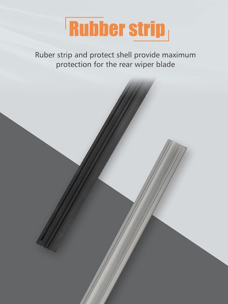 MIKKUPPA Rear Wiper Arm Blade - Replacement for X5 X5M E70 2007-2013 - Back Windshield Wiper Assembly Replacement - All Season Natural Rubber Cleaning Window - Image 5