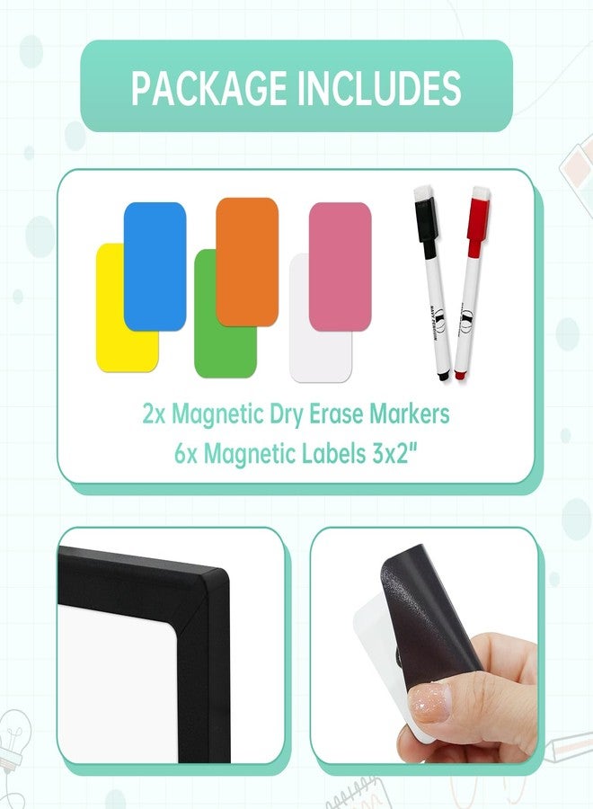 Navy Penguin White Board Mini Kit - 9 x 12 in Whiteboard with 2 Dry Erase Markers and 6 Magnetic Notes - Small Double-Sided Wall Hanging Dry Wipe Off Board for Home and Office - Image 3