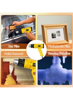 Generic 2000W Heat Gun Fast Heating, Professional Hot Air Gun 60℃ -600 ℃ Variable Temperature Control,2-Temp Setting,7 Accessories, Overload Protection for Shrink Pipe, PVC Wrap, Crafts, Epoxy Resin&DIY  - Image 3