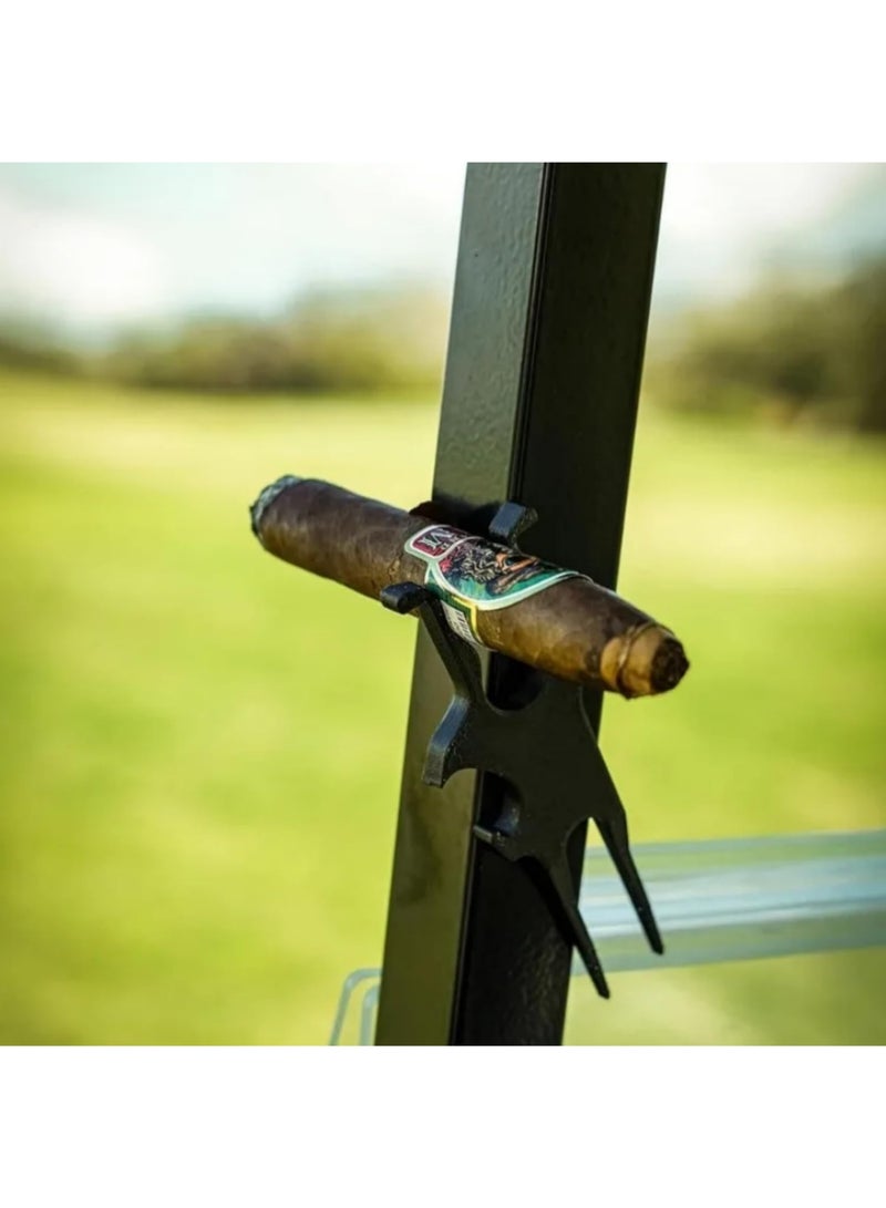 1PCS Magnetic Golf Cigar Holder Golf Cart Space Saving Stylish Turf Repair Tool Divot Tool Ball Marker Beer Bottle Opener Outdoor Sports Gift for Golfers - Image 4