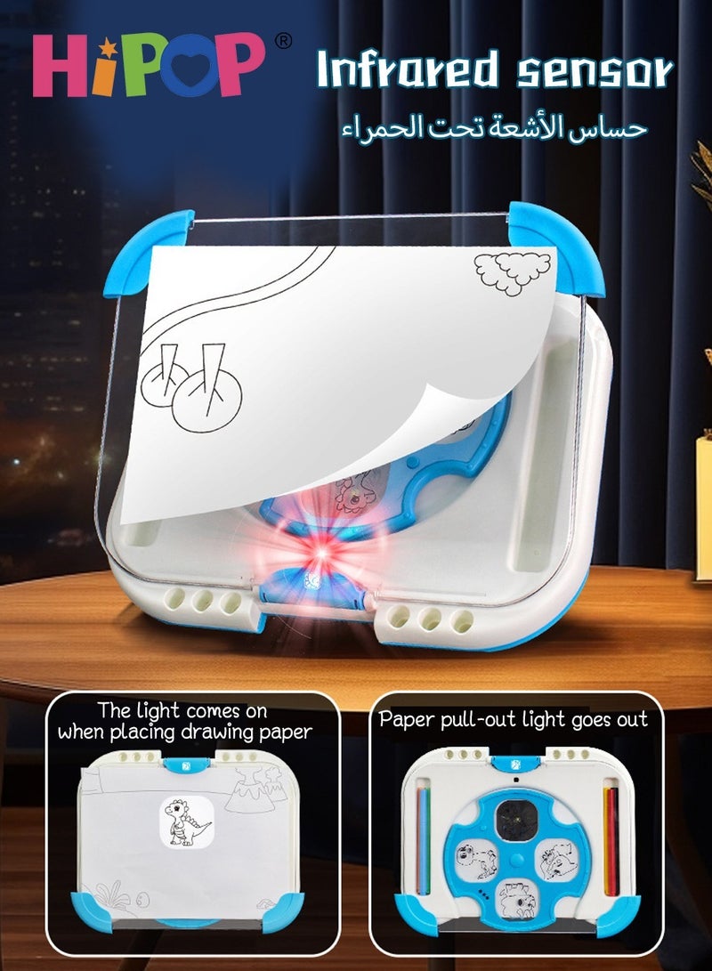 HIPOP New Projection Drawing Board for Kids,Anti-Glare Copying Drawing Machine,Desktop Drawing Set Toys - Image 3