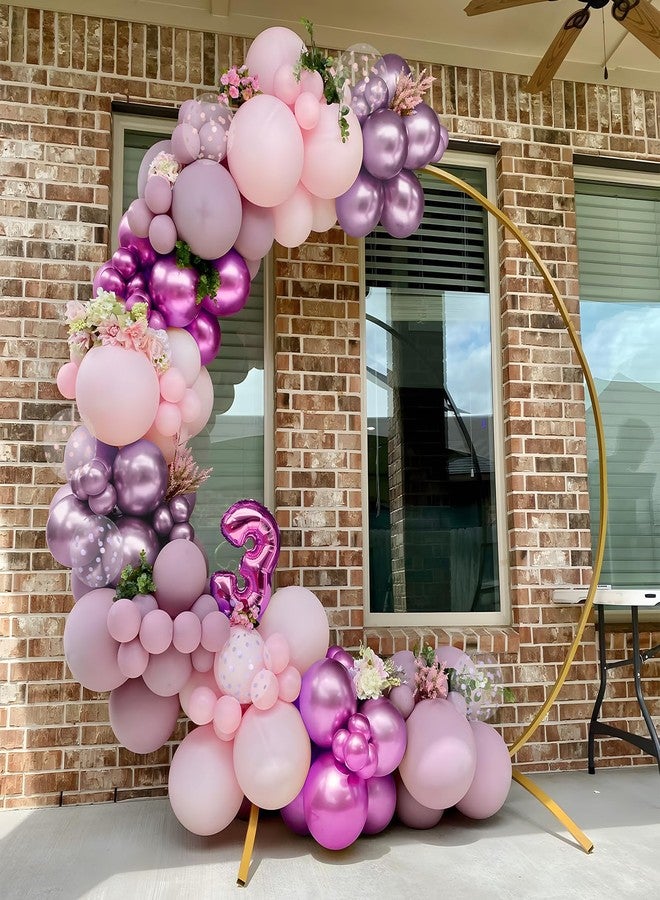 Janinus Pink and Purple Balloons Garland Arch Kit Different Sizes 18 12 5 Inch Purple Pink Confetti Balloons for Women Girls Birthday Baby Shower Wedding Bridal Shower Party Decorations - Image 3