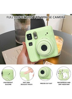 O Ozone Silicone Case for Fujifilm Instax Mini SE Instant Camera Case |Soft Protective Camera Cover with Adjustable Shoulder Strap - Green  - Image 3