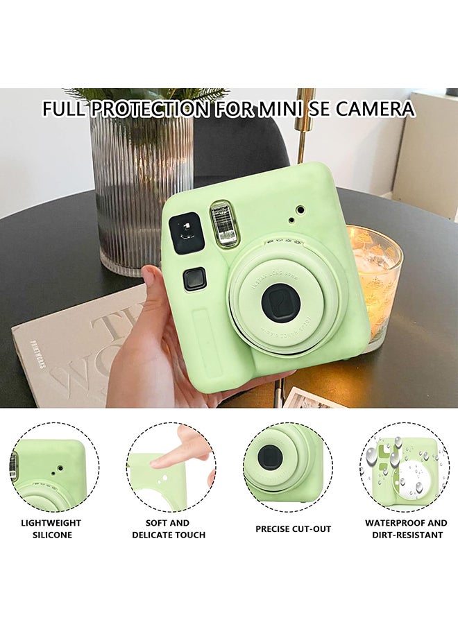 O Ozone - Silicone Case for Fujifilm Instax Mini SE Instant Camera Case |Soft Protective Camera Cover with Adjustable Shoulder Strap - Green - Image 1