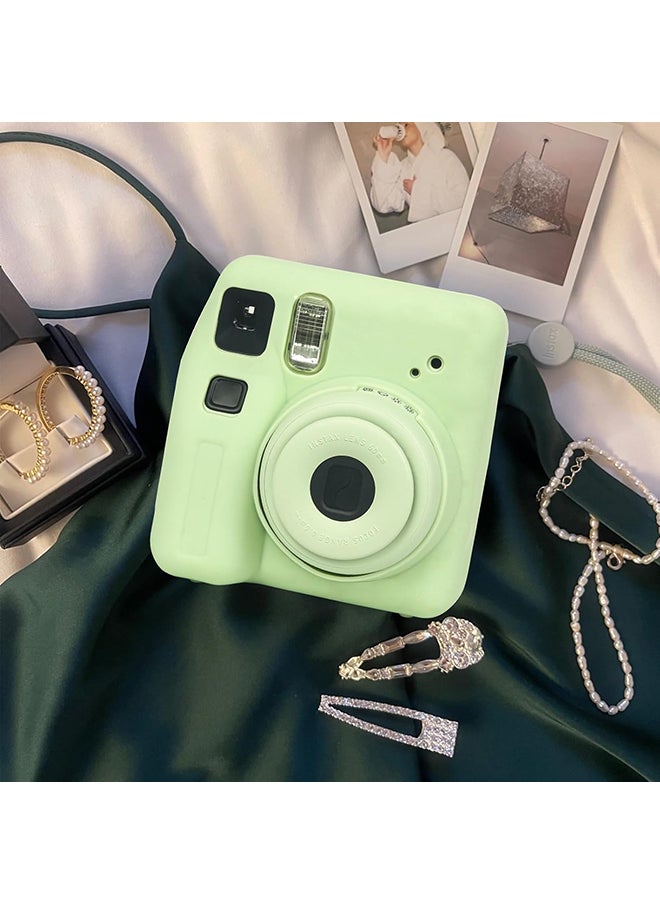 O Ozone - Silicone Case for Fujifilm Instax Mini SE Instant Camera Case |Soft Protective Camera Cover with Adjustable Shoulder Strap - Green - Image 1