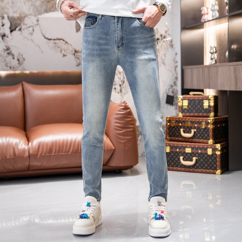 Unisex Classic Denim Jeans Loose Fit Daily Outdoor Wear - Image 3