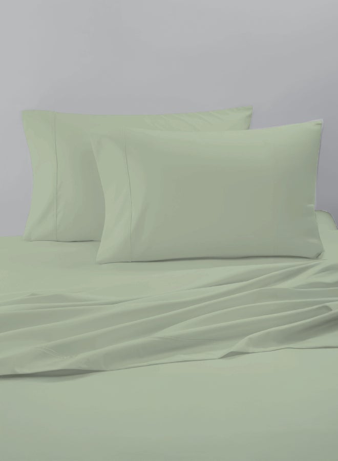 ايست من نون 2-Piece Pillowcase set | Soft 400 TC Sateen Cotton Material |  Light Green Desert Sage Color | 2 Pillowcases 50 cm x 75 cmBundle - Image 1